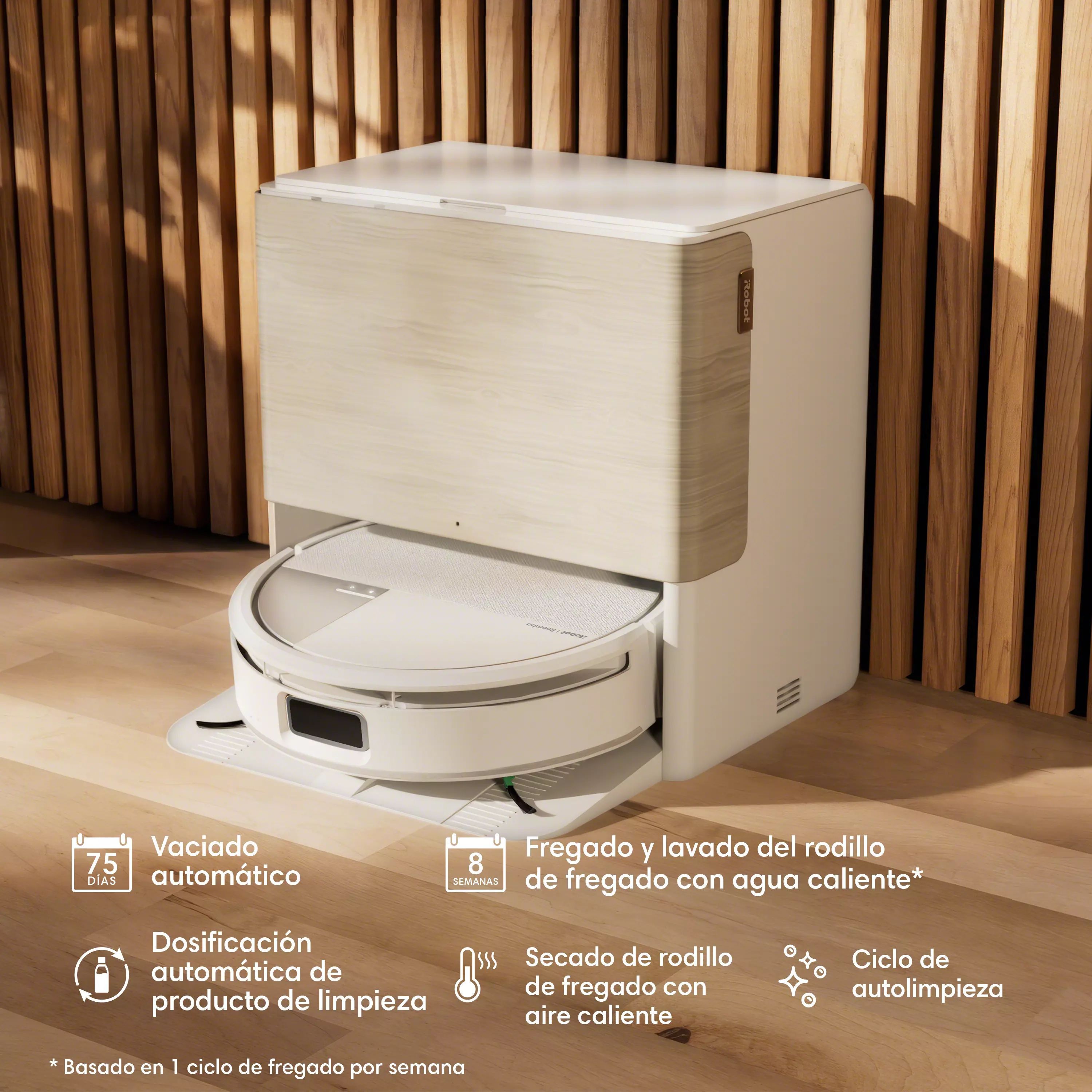 Robot Roomba® Max 705 Combo con Base AutoWash™ - Blanco